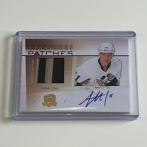 09-10 UD The Cup Jordan Staal Signature Patches 11/75 Rare Jersey #’d Card 3 Clr